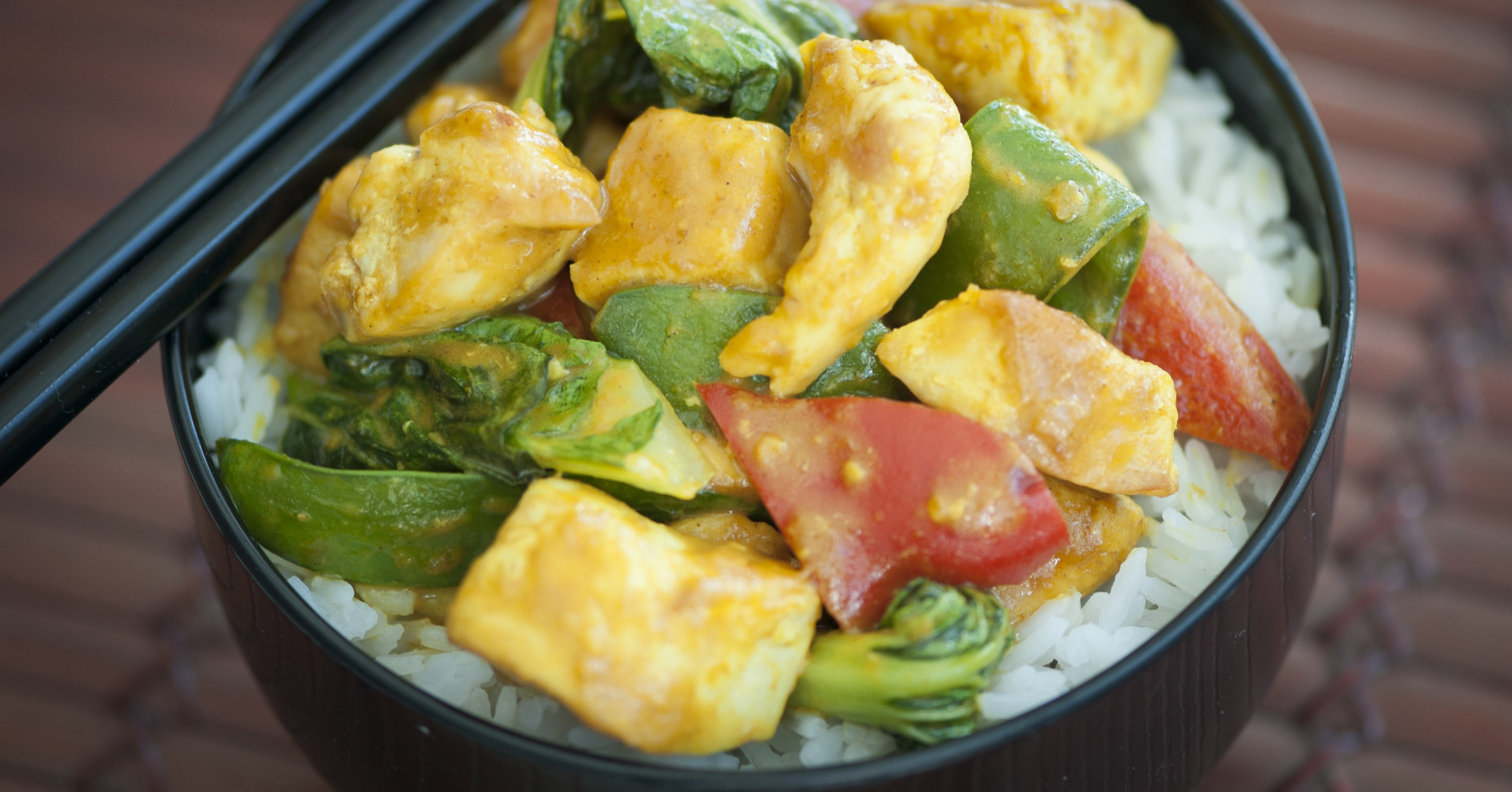 Coconut Curry with Chicken and Asian Vegetables Recipe | myfoodbook